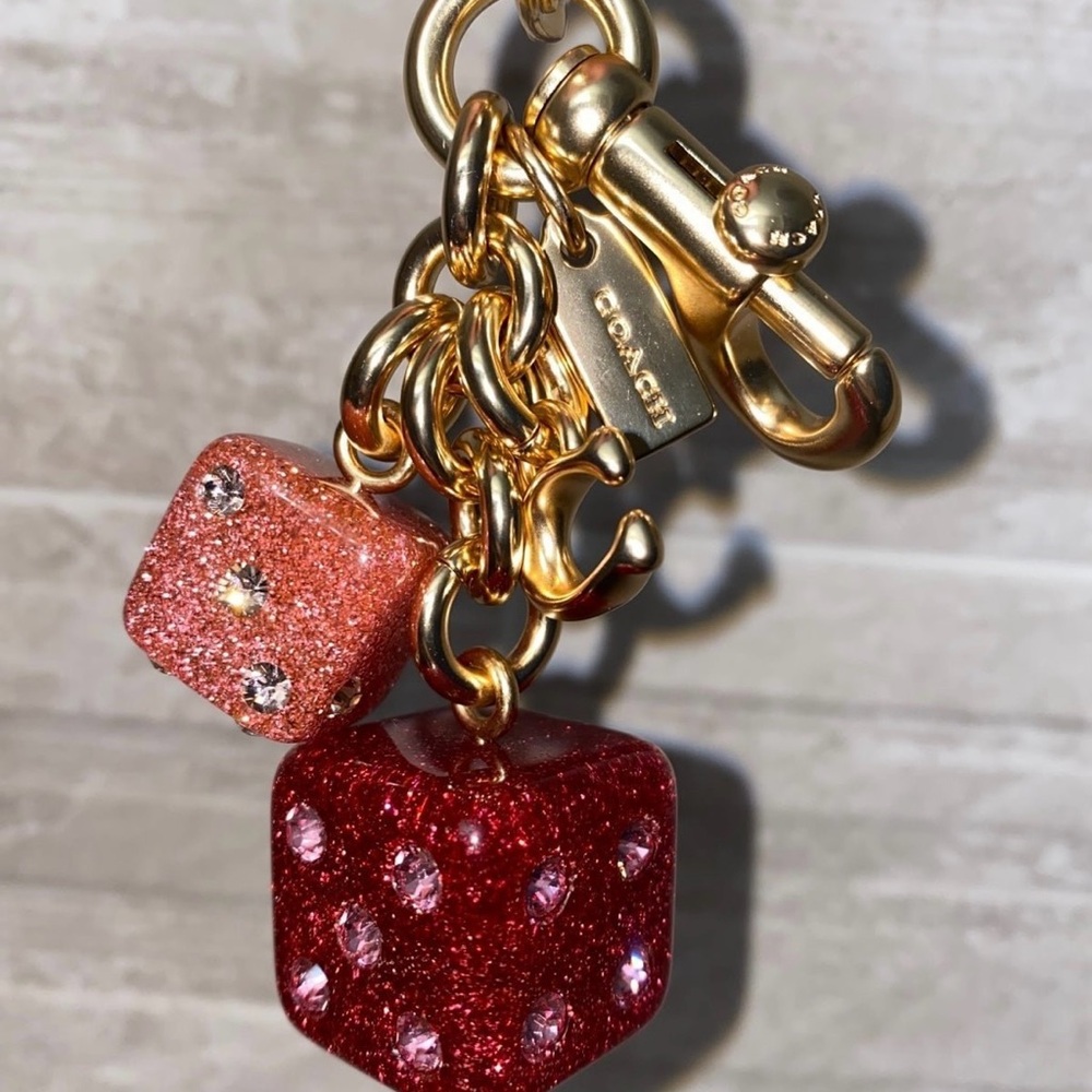 Coach Dice Cluster Bag Charm Keychain